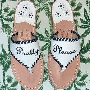 DRAPER JAMES x Jack Rogers classic flat sandals Pretty Please - size 8.5  NEW
